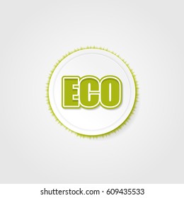 Abstract Eco Label Design.