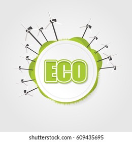Abstract Eco Label Design.