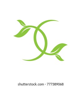 Abstract Eco Leaf Logo Design Vector Template