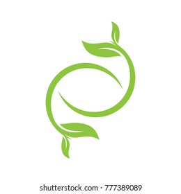 Abstract Eco Leaf Logo Design Vector Template