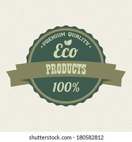 abstract eco planet label on a white background