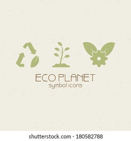 abstract eco planet objects on a special background