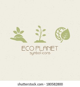 abstract eco planet objects on a special background