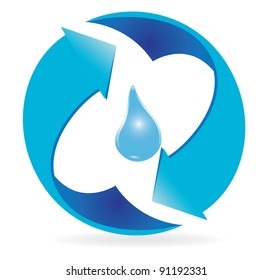 abstract eco recycle icon vector illustration