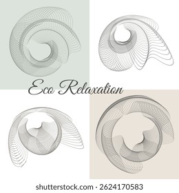 Abstract eco relaxation background with soft organic shapes and natural color tones. Ideal for wellness branding, spa visuals, eco-friendly design, meditation content, and calming product presentation