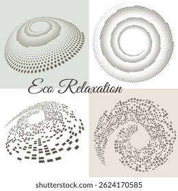Abstract eco relaxation background with soft organic shapes and natural color tones. Ideal for wellness branding, spa visuals, eco-friendly design, meditation content, and calming product presentation