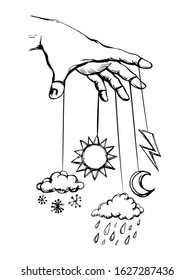 Abstract eco sky area hot bolt element toy white text space. Color drawn hang guide master dictator arm cold drop flake storm frost logo icon sign. Art cartoon vector male director boss game move work