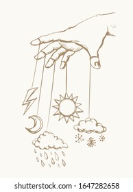 Abstract eco sky area hot bolt element toy white text space. Color drawn hang guide master dictator arm cold drop flake storm frost logo icon sign. Art cartoon vector male director boss game move work