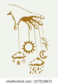 Abstract eco sky area hot bolt element toy white text space. Color drawn hang guide master dictator arm cold drop flake storm frost logo icon sign. Art cartoon vector male director boss game move work