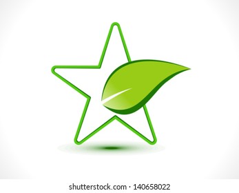 abstract eco star icon vector illustration