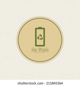 abstract eco world label on a special background