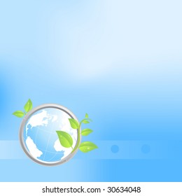 Abstract ecology background with a globe