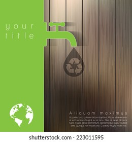 Abstract ecology business template. Vector illustration. 