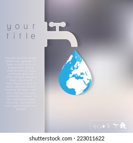 Abstract ecology business template. Vector illustration. 