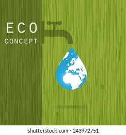 Abstract ecology business template. Vector illustration. 