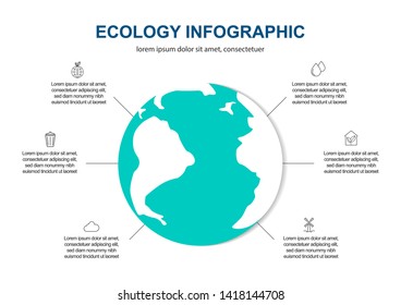 Abstract ecology concept background .Vector infographic illustration