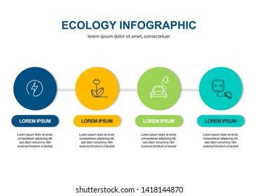 Abstract ecology concept background .Vector infographic illustration