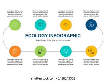 Abstract ecology concept background .Vector infographic illustration