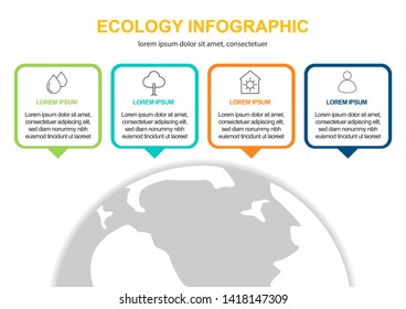 Abstract ecology concept background .Vector infographic illustration