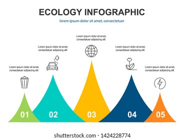 Abstract ecology concept background .Vector infographic illustration