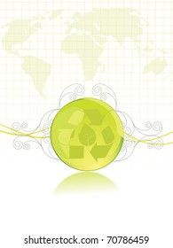 abstract ecology concept background, vector illustration