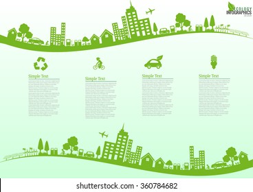 Abstract ecology connection concept background .Vector 
infographic illustration
