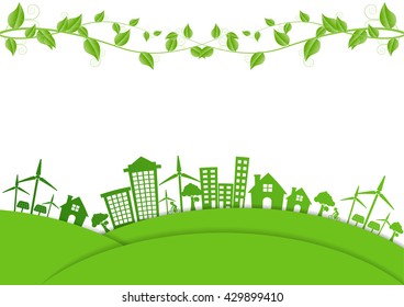 Abstract ecology connection concept background .Vector infographic illustration