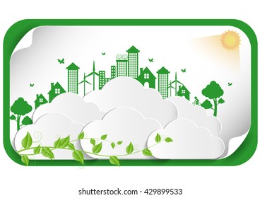 Abstract ecology connection concept background .Vector infographic illustration