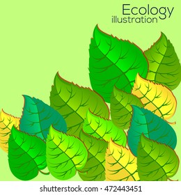 Abstract ecology connection concept background .Vector illustration