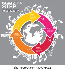 Abstract ecology connection concept background .Vector infographic illustration