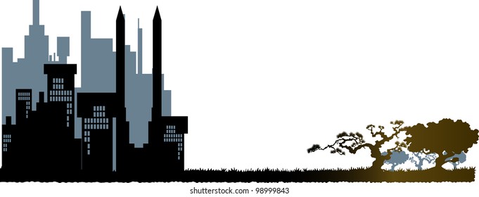 abstract ecology design - vector illustration