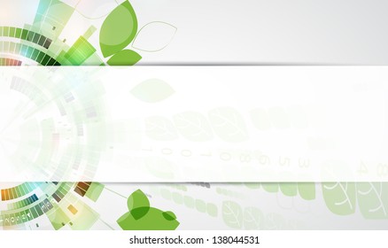 abstract ecology futuristic high computer technology business banner