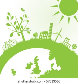 abstract ecology and power background - vector illustration