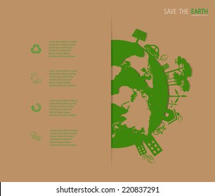 Abstract ecology template. Vector illustration EPS 10