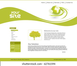 abstract ecology web site design template, vector illustration.