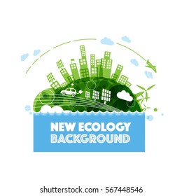 Abstract ecology world background. 