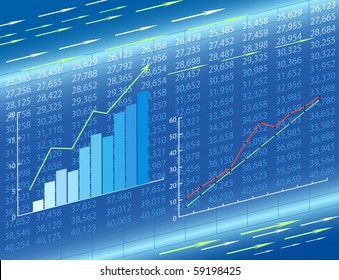 Abstract economic charts.