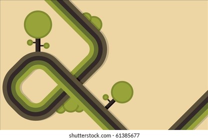 An abstract eco-themed background in earth tones. Editable vector file.