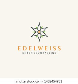 Abstract edelweiss flower for Logo Design Inspiration