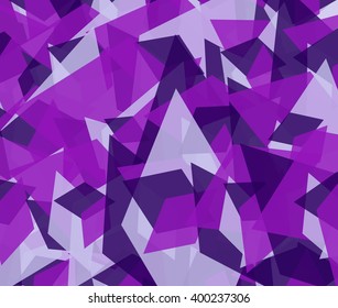 Abstract edgy, angular background. Scattered edgy overlapping shapes, monochrome texture, pattern
