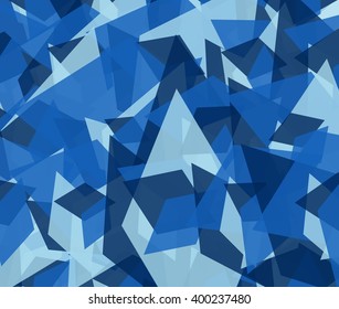 Abstract edgy, angular background. Scattered edgy overlapping shapes, monochrome texture, pattern