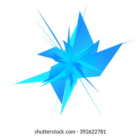 Abstract edgy, geometric graphics. Shatters, splinters abstract digital art.