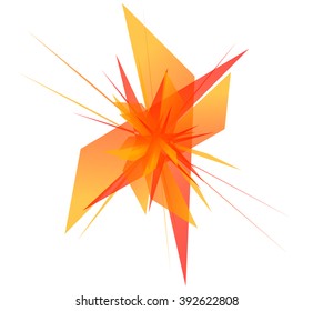 Abstract edgy, geometric graphics. Shatters, splinters abstract digital art.