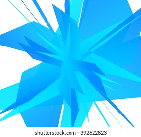Abstract edgy, geometric graphics. Shatters, splinters abstract digital art.