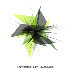 Abstract edgy, geometric graphics. Shatters, splinters abstract digital art.