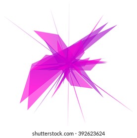 Abstract edgy, geometric graphics. Shatters, splinters abstract digital art.