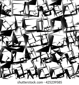 Abstract edgy, geometric pattern. Chaotic anguar texture. Vector illustration.