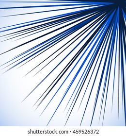 Abstract edgy graphic with radial lines spreading from corner. radiating lines sharp burst element