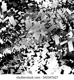 Abstract edgy pattern, background with randomly scattered angular shapes