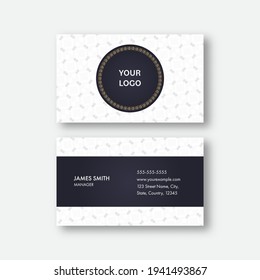 Abstract Editable Business Or Visiting Card In Front And Back Presentation.